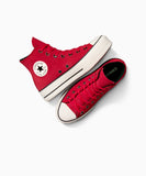 ALL STAR Lift Canvas Colorful Suede Red HI CUT A14515C