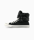 ALL STAR Fold Over XHi Faux Fur Black A15138C