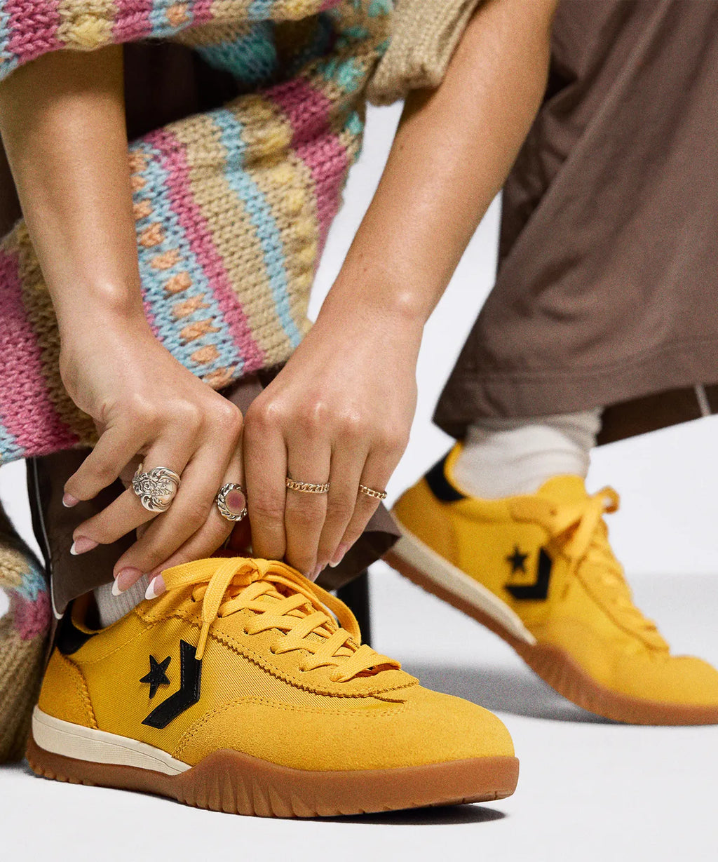 RUN STAR TRAINER Suede Gold Palm LOW CUT A16659C