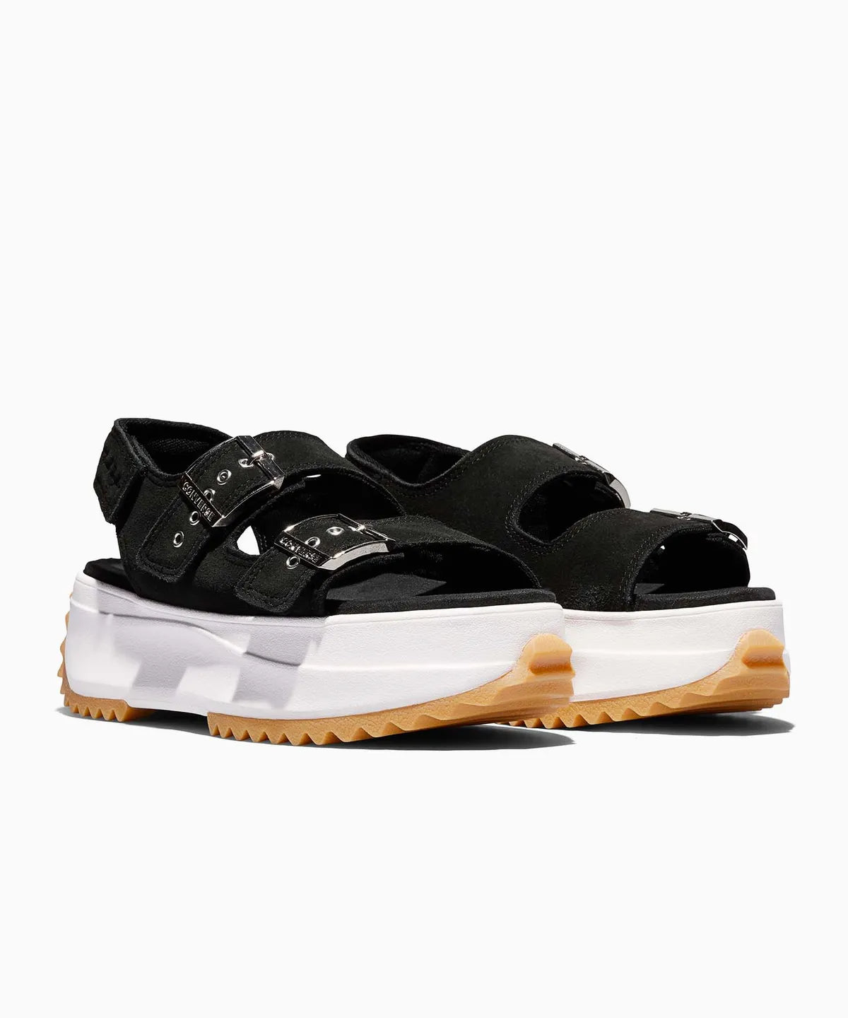 RUN STAR Platform Sandals Suede Black LOW CUT A20649C
