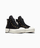 ALL STAR Chuck Taylor Platform Lift Zippers Black HI CUT A18387C