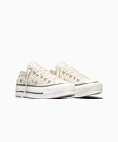 ALL STAR Chuck Taylor LIFT Canvas Sequin Flowers Vintage White LOW CUT A18391C