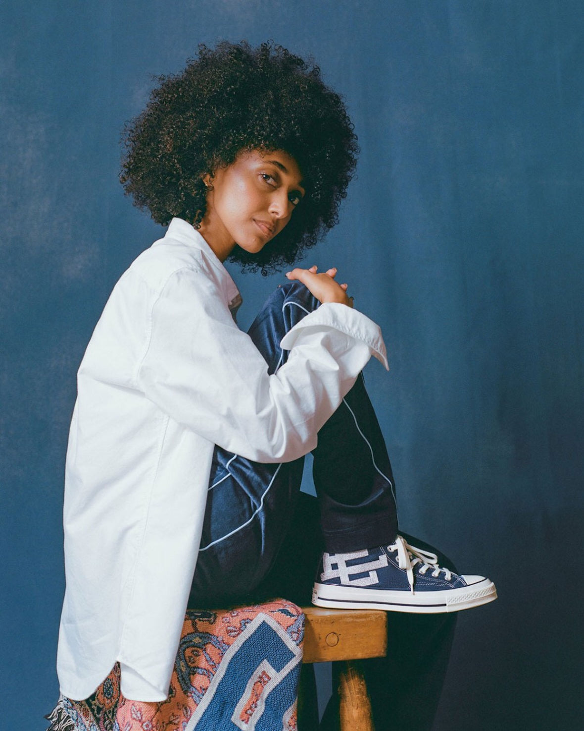 CT70 X Eric Emanuel Denim Navy HI CUT A19037C