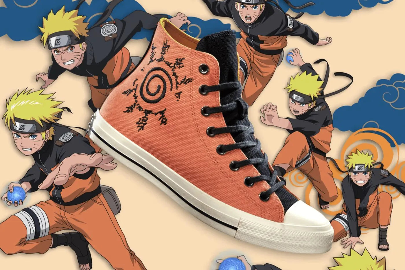 【ナルト 疾風伝  NARUTO SHIPPUDEN・数量限定 】ALL STAR Chuck Taylor x NARUTO PALE MAGUMA HI CUT A14836C