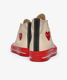 CT70 X Play Comme des Garcons PLAY Pristine Red Midsole HI CUT A01794C