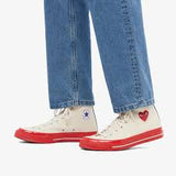 CT70 X Play Comme des Garcons PLAY Pristine Red Midsole HI CUT A01794C