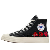 CT70 X Play Comme des Garcons Chuck 70 Ox Multi Heart BLACK HI CUT A08147C