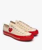 CT70 X Play Comme des Garcons PLAY Pristine Red Midsole LOW CUT A01796C