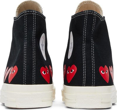 CT70 X Play Comme des Garcons Chuck 70 Ox Multi Heart BLACK HI CUT A08147C