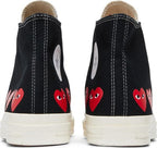 CT70 X Play Comme des Garcons Chuck 70 Ox Multi Heart BLACK HI CUT A08147C