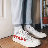 【WJSN ソルア着用】CT70 X Play Comme des Garcons Ox Multi-Heart White LOW CUT 162975C
