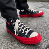 CT70 X Play Comme des Garcons PLAY Black Red Midsole HI CUT A01793C