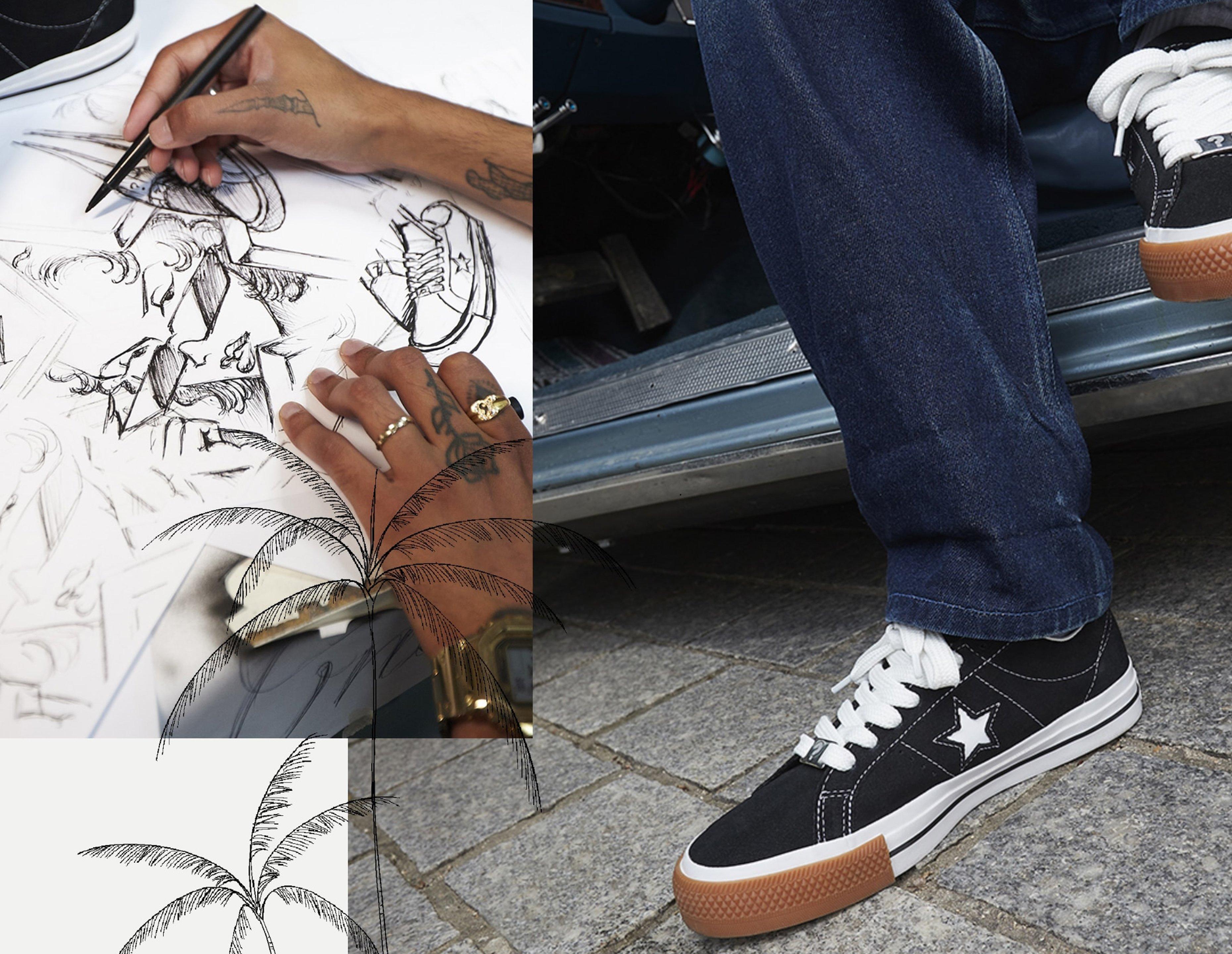 ONE STAR（CONS） X SIZE?  OX SUEDE（スエード）BLACK LOW CUT A14710C