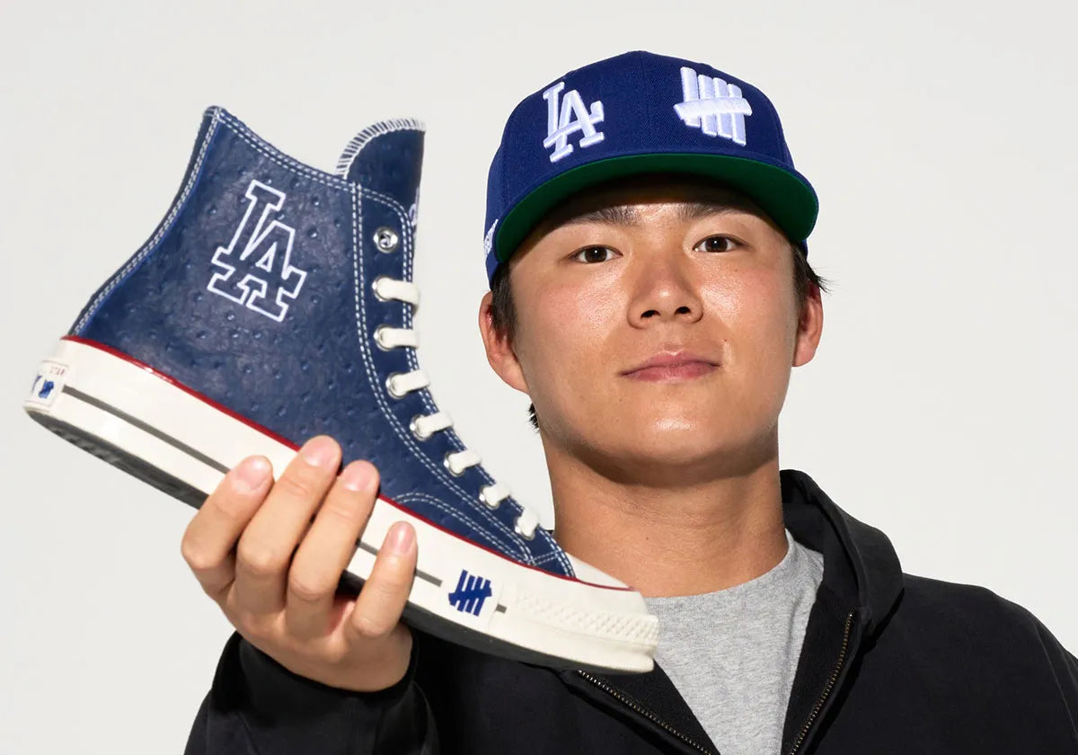 山本由伸選 コンバース ドジャース UNDEFEATED CT70 山本由伸着用】CT70 X Dodgers X UNDEFEATED Navy HI CUT A19846C