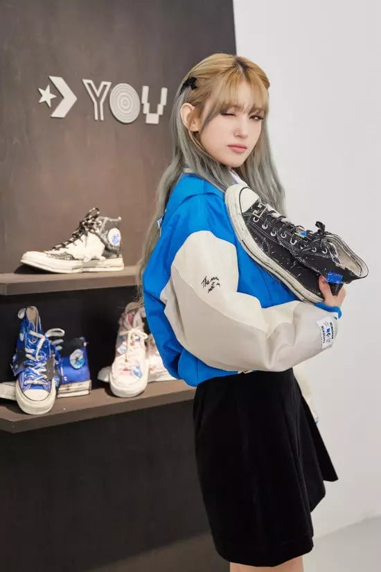 Ader Error x Converse Shapes Varsity Jacket Cobalt Blue