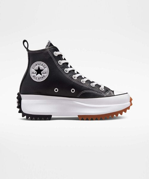 RUN STAR HIKE BLACK LEATHER（レザー）HI CUT A04292C