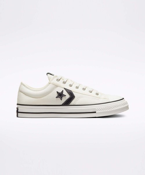 ALL STAR Star Player 76 Premium Canvas White LOW CUT A01608C – RARETEM