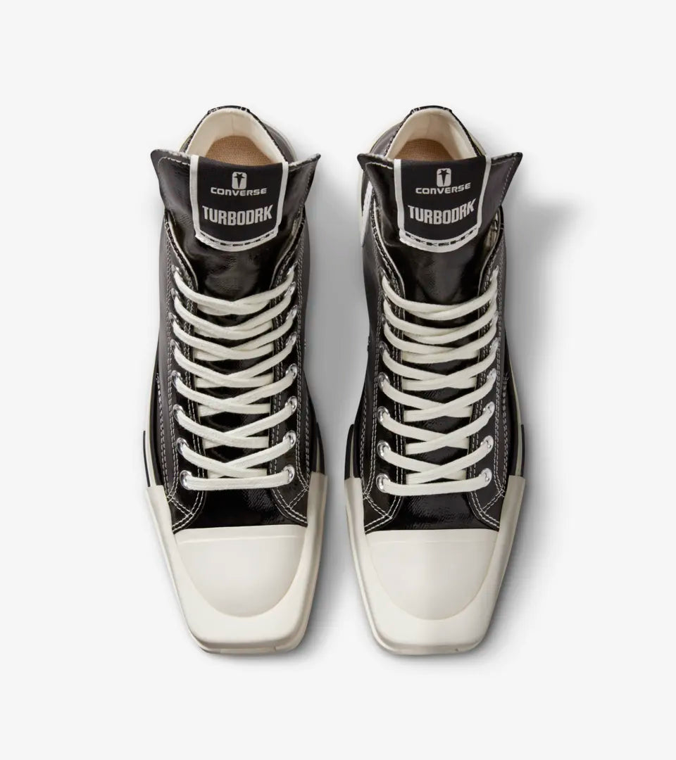 【TWS DOHOON着用】CT70 X DRKSHDW（リック オウエンス） TURBODRK LACQUERED BLACK HI CUT A01291C
