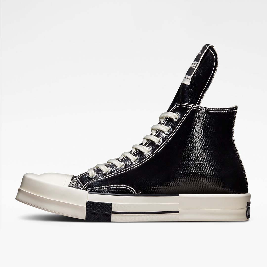 【TWS DOHOON着用】CT70 X DRKSHDW（リック オウエンス） TURBODRK LACQUERED BLACK HI CUT A01291C