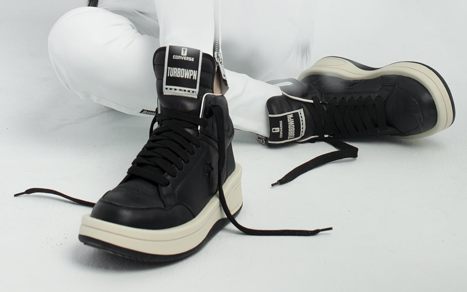 【NMIXX Lily着用】Converse x Drkshdw（Rick Owens） Turbowpn Black Cream A03945C