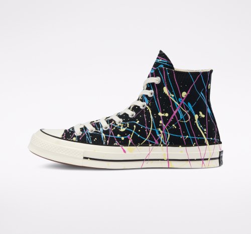 【旧品番】CT70 PAINT SPLATTER BLACK HI CUT 170801C