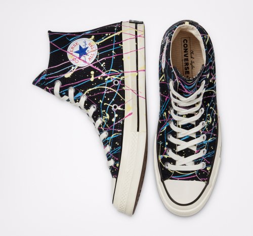 【旧品番】CT70 PAINT SPLATTER BLACK HI CUT 170801C