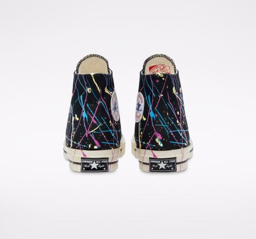 【旧品番】CT70 PAINT SPLATTER BLACK HI CUT 170801C