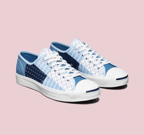 JACK PURCELL Gold Standard PATCHWORK SHIRTING CHAMBRAY BLUE LOW CUT 171723C