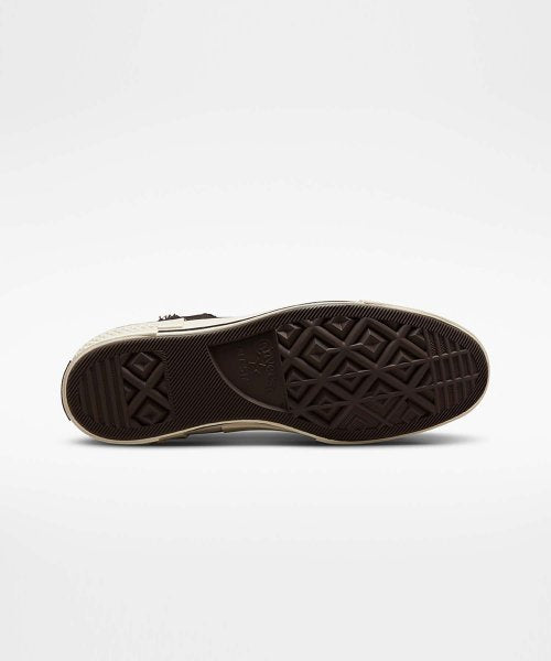 CT70 HACKED HEEL EDGE VELVET BROWN HI CUT A03239C