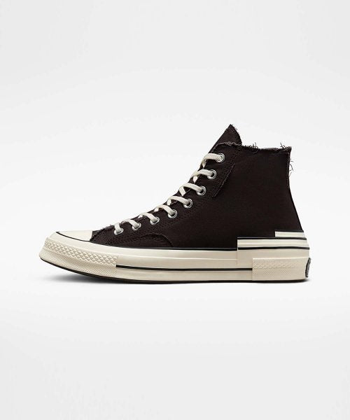CT70 HACKED HEEL EDGE VELVET BROWN HI CUT A03239C