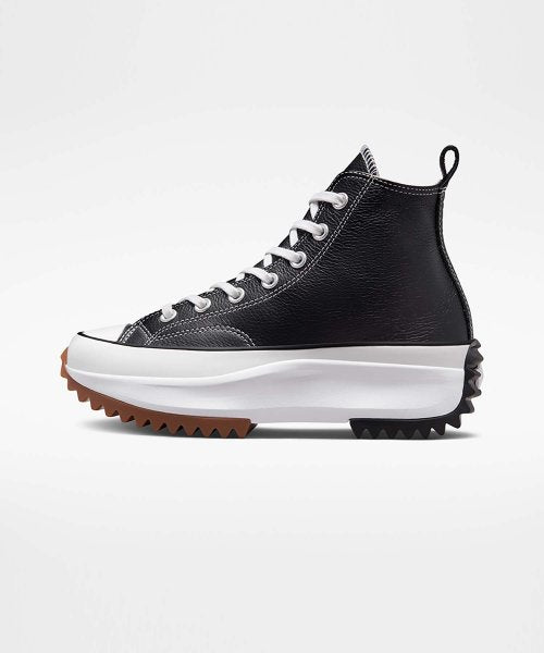 RUN STAR HIKE BLACK LEATHER（レザー）HI CUT A04292C
