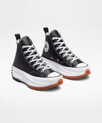 RUN STAR HIKE BLACK LEATHER（レザー）HI CUT A04292C