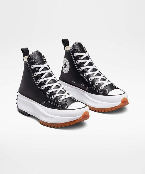 RUN STAR HIKE BLACK LEATHER（レザー）HI CUT A04292C