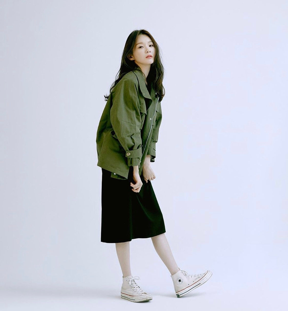 BOYNEXTDOOR LEEHAN着用】CT70 PARCHMENT HI CUT（生成り）162053C 