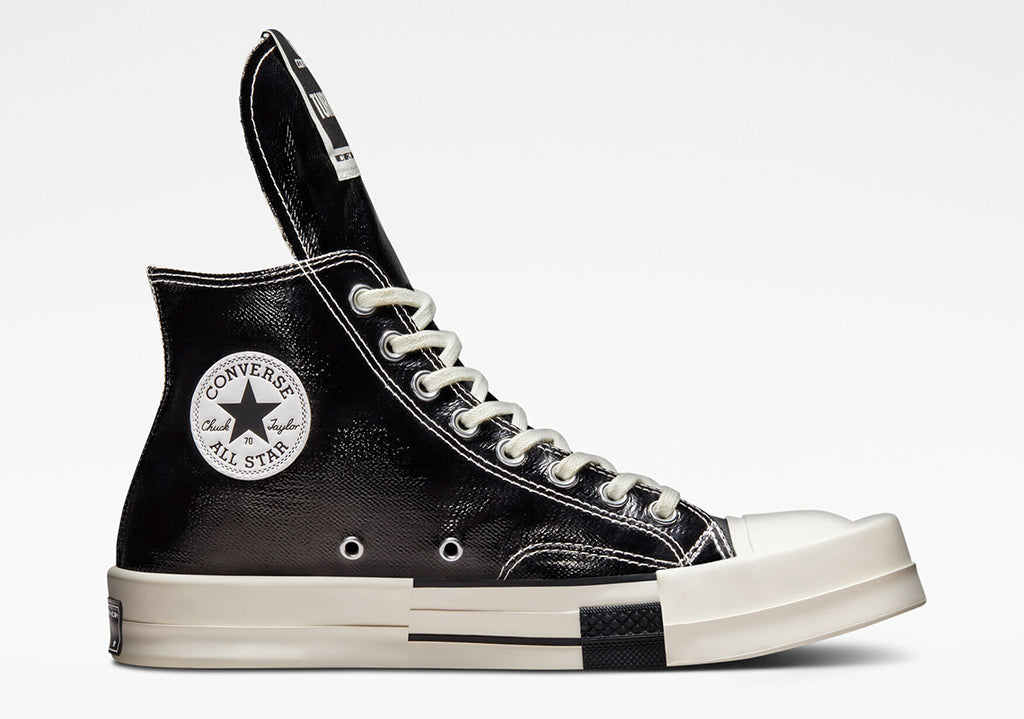 【TWS DOHOON着用】CT70 X DRKSHDW（リック オウエンス） TURBODRK LACQUERED BLACK HI CUT A01291C