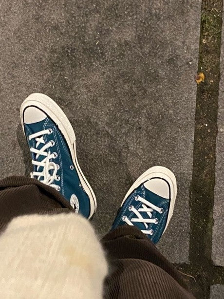 【旧旧品番】CT70 MIDNIGHT TURQUOISE SUEDE HI CUT （スエード素材）166214C